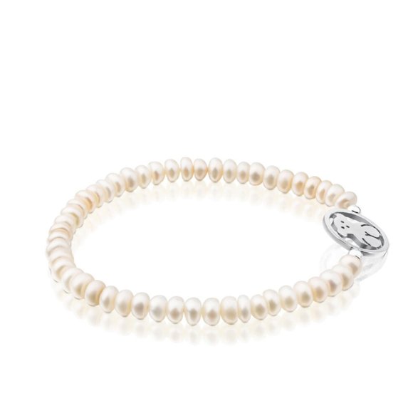 TOUS Bracelet Camille Bracelet in Silver with Pearls Women Bracelet Jewelry - Picture 2 of 5